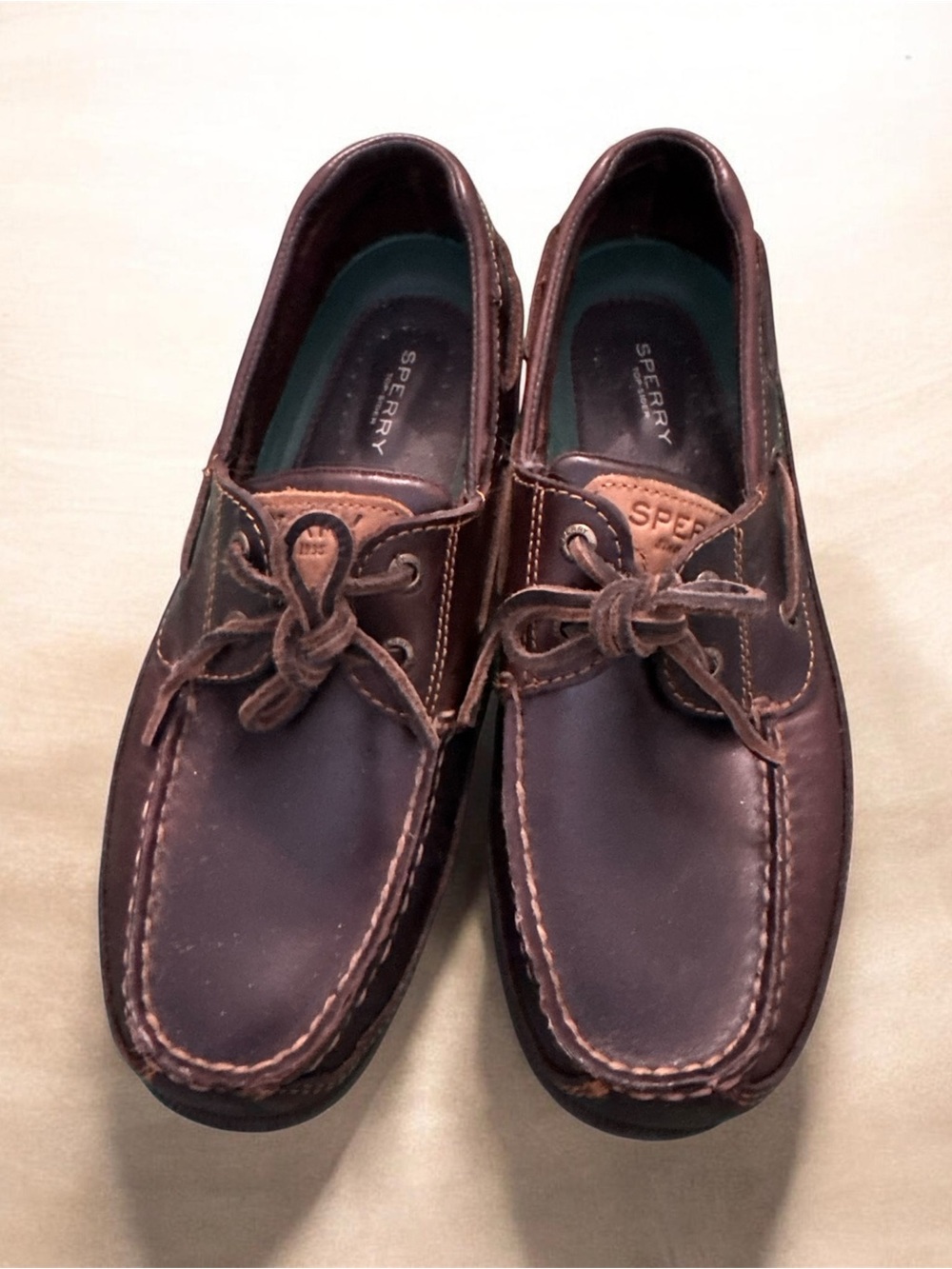Sperry Men's Dark Brown Leather Boat Shoes